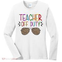 Teacher Off Duty Summer Break Cheetah Women's Long Sleeve Shirt thumb 0