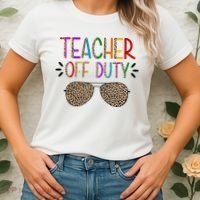Teacher Off Duty Summer Break Cheetah Women's T-Shirt thumb 2