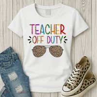 Teacher Off Duty Summer Break Cheetah Women's T-Shirt thumb 3
