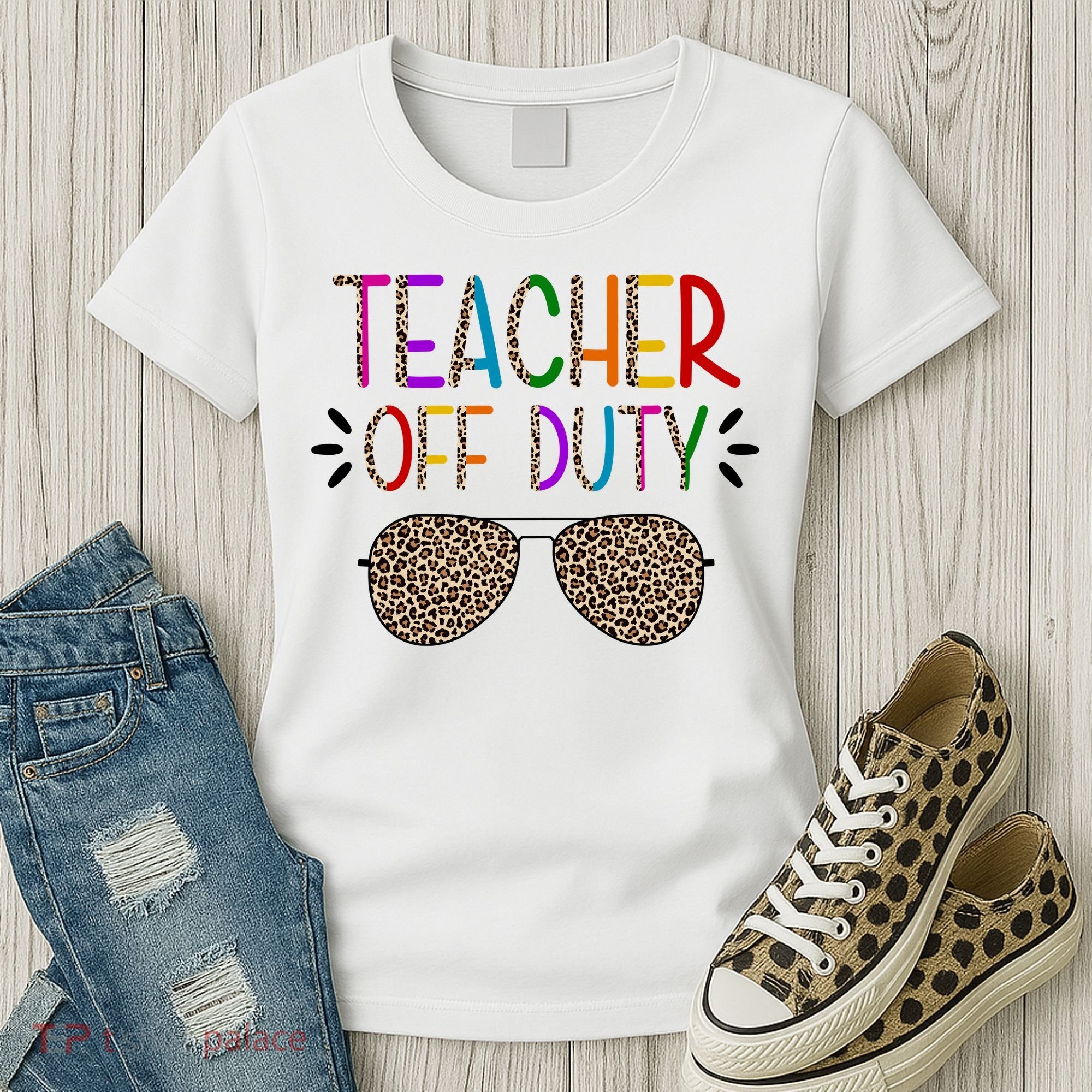Teacher Off Duty Summer Break Cheetah Women's T-Shirt