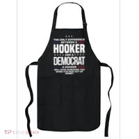 The Only Difference Between A Hooker And A Democrat Apron thumb 0