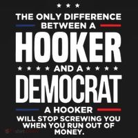 The Only Difference Between A Hooker And A Democrat Sweatshirt thumb 3