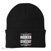 The Only Difference Between A Hooker And A Democrat Beanie thumb 0