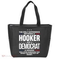 The Only Difference Between A Hooker And A Democrat Tote Bag thumb 0