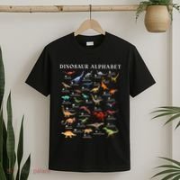 Types Of Dinosaurs Alphabet Abc Dino Identification Az T-Shirt thumb 2