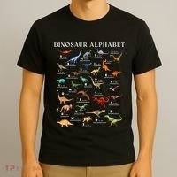 Types Of Dinosaurs Alphabet Abc Dino Identification Az T-Shirt thumb 3
