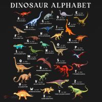 Types Of Dinosaurs Alphabet Abc Dino Identification Az T-Shirt thumb 7