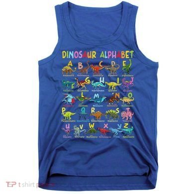 Types Of Dinosaurs Alphabet A Z ABC Dino Identification  Tank Top