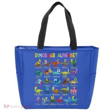 Types Of Dinosaurs Alphabet A Z ABC Dino Identification  Tote Bag