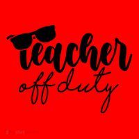 Teacher Off Duty Summer Break Santa Hat thumb 1