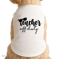 Teacher Off Duty Summer Break Doggie Tank thumb 0
