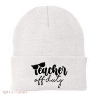 Teacher Off Duty Summer Break Beanie thumb 0