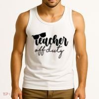 Teacher Off Duty Summer Break Tank Top thumb 3