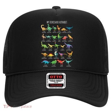 Types Of Dinosaurs Alphabet AZ ABC Dino Identification Short Sleeve Hat
