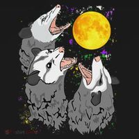 Three Opossum Dead Moon Possum Gifts Costumes USA-Made Doggie Bandana thumb 2