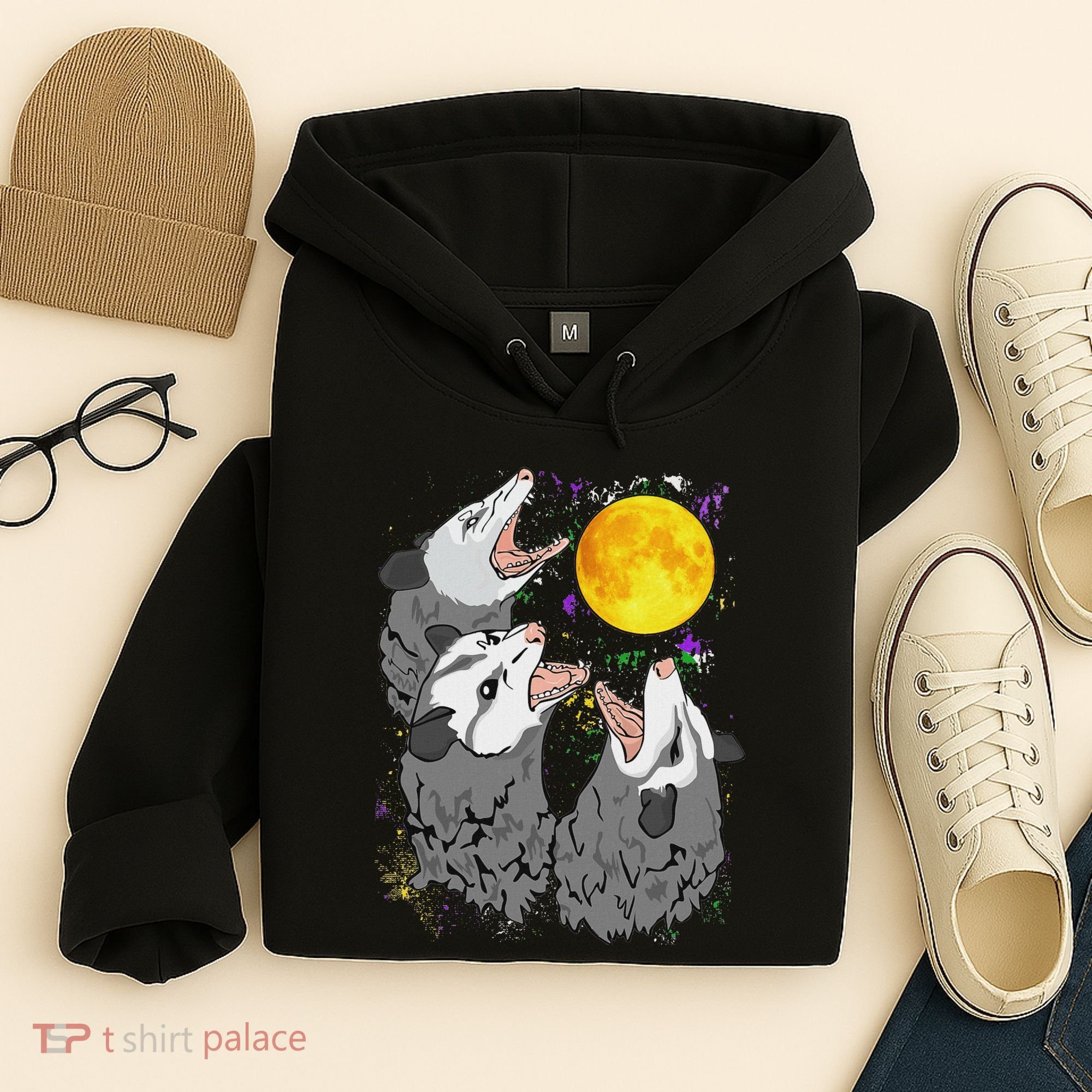 Three Opossum Dead Moon Possum Gifts Costumes Hoodie