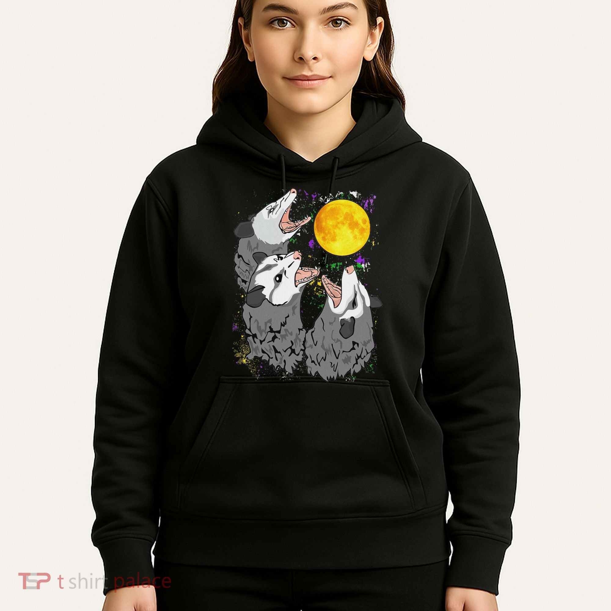 Three Opossum Dead Moon Possum Gifts Costumes Hoodie