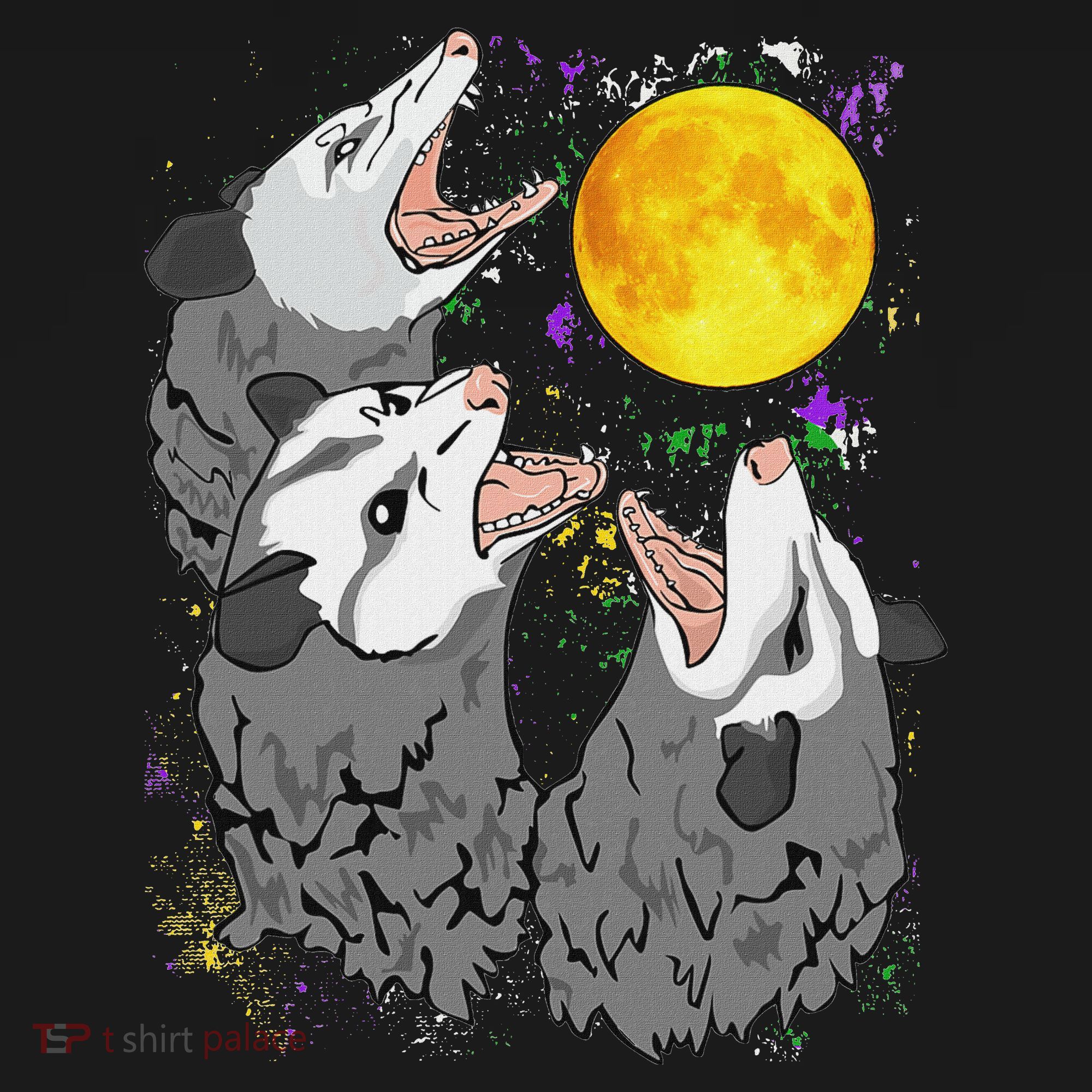 Three Opossum Dead Moon Possum Gifts Costumes Women's Hoodie