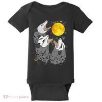 Three Opossum Dead Moon Possum Gifts Costumes Baby Bodysuit thumb 0