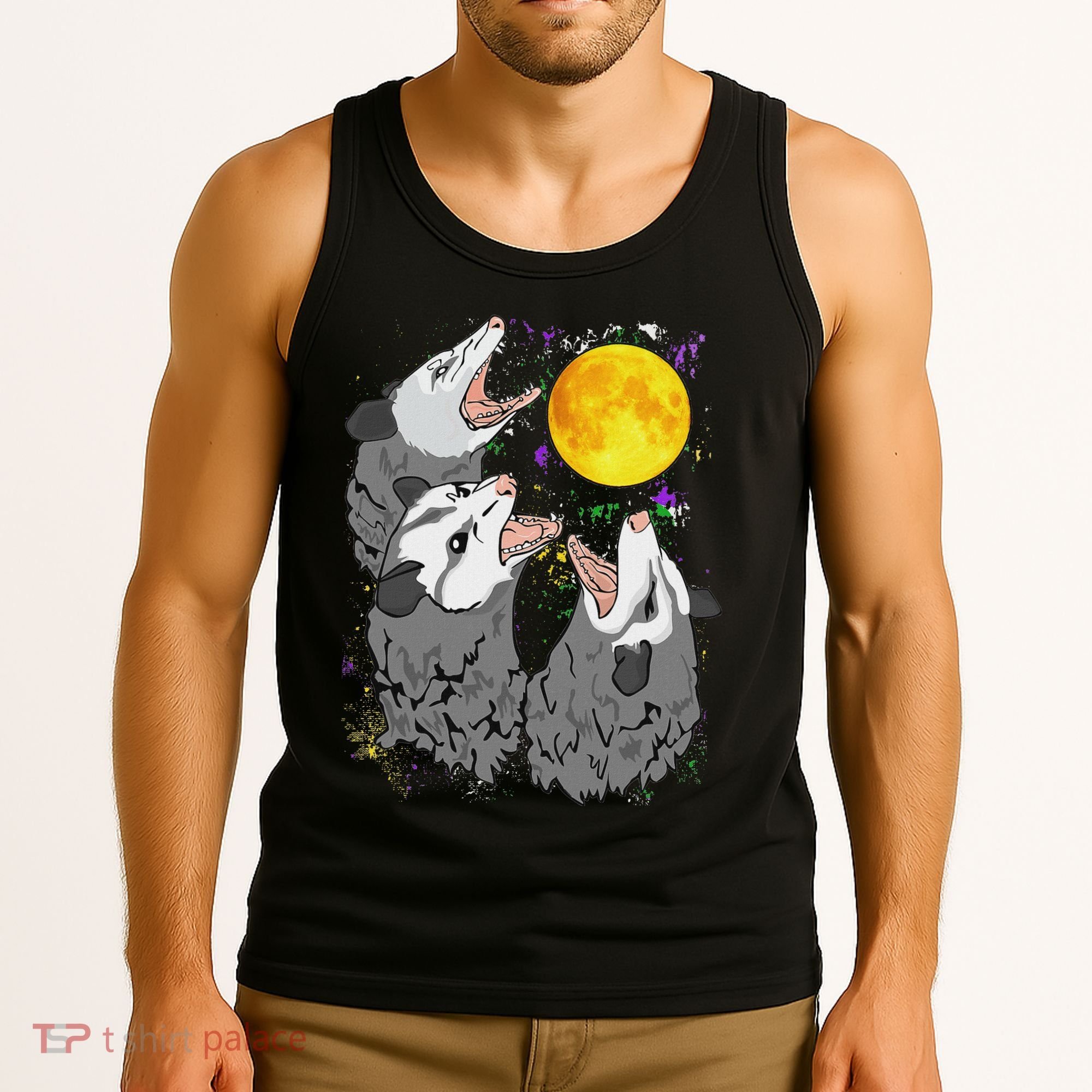 Three Opossum Dead Moon Possum Gifts Costumes Tank Top