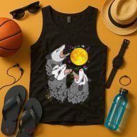Three Opossum Dead Moon Possum Gifts Costumes Tank Top thumb 4