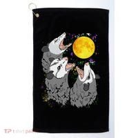 Three Opossum Dead Moon Possum Gifts Costumes Golf Towel thumb 0