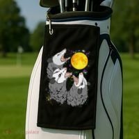 Three Opossum Dead Moon Possum Gifts Costumes Golf Towel thumb 2