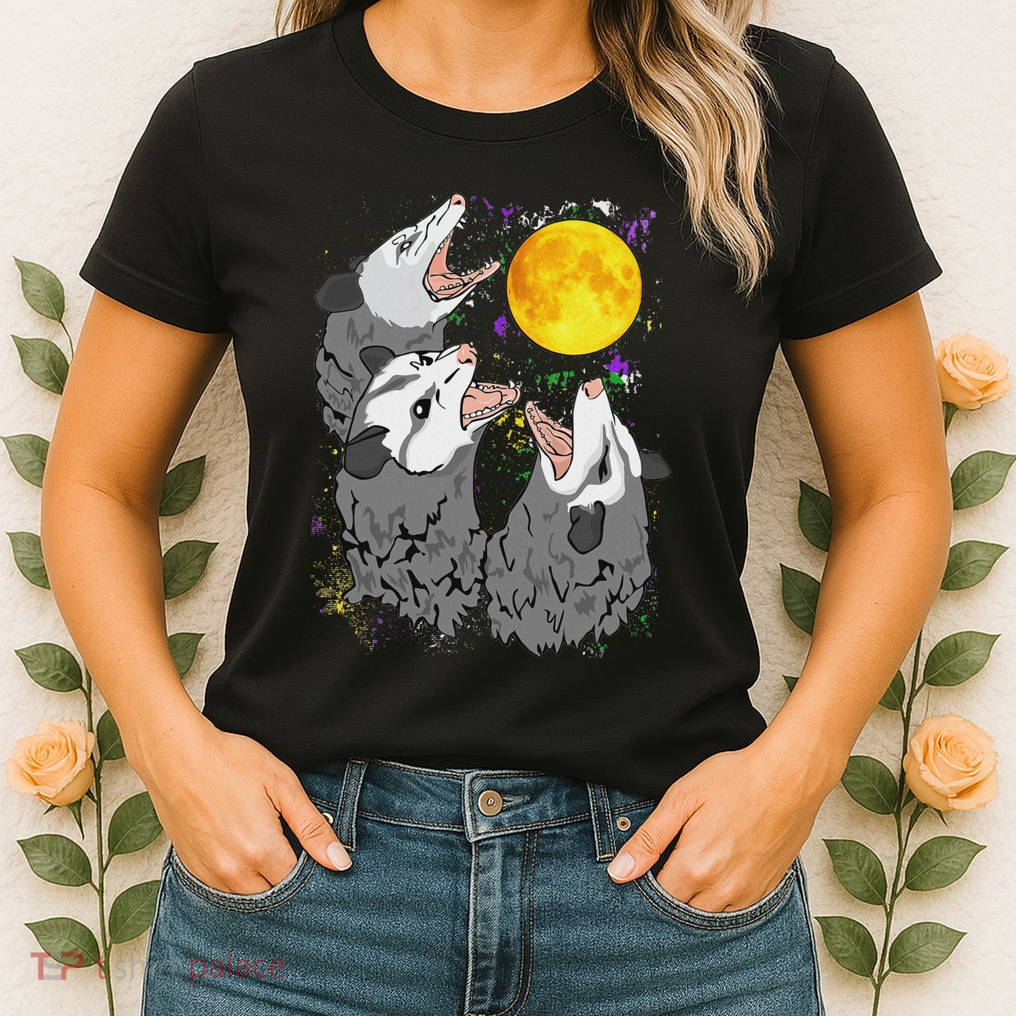 Three Opossum Dead Moon Possum Gifts Costumes Women's T-Shirt