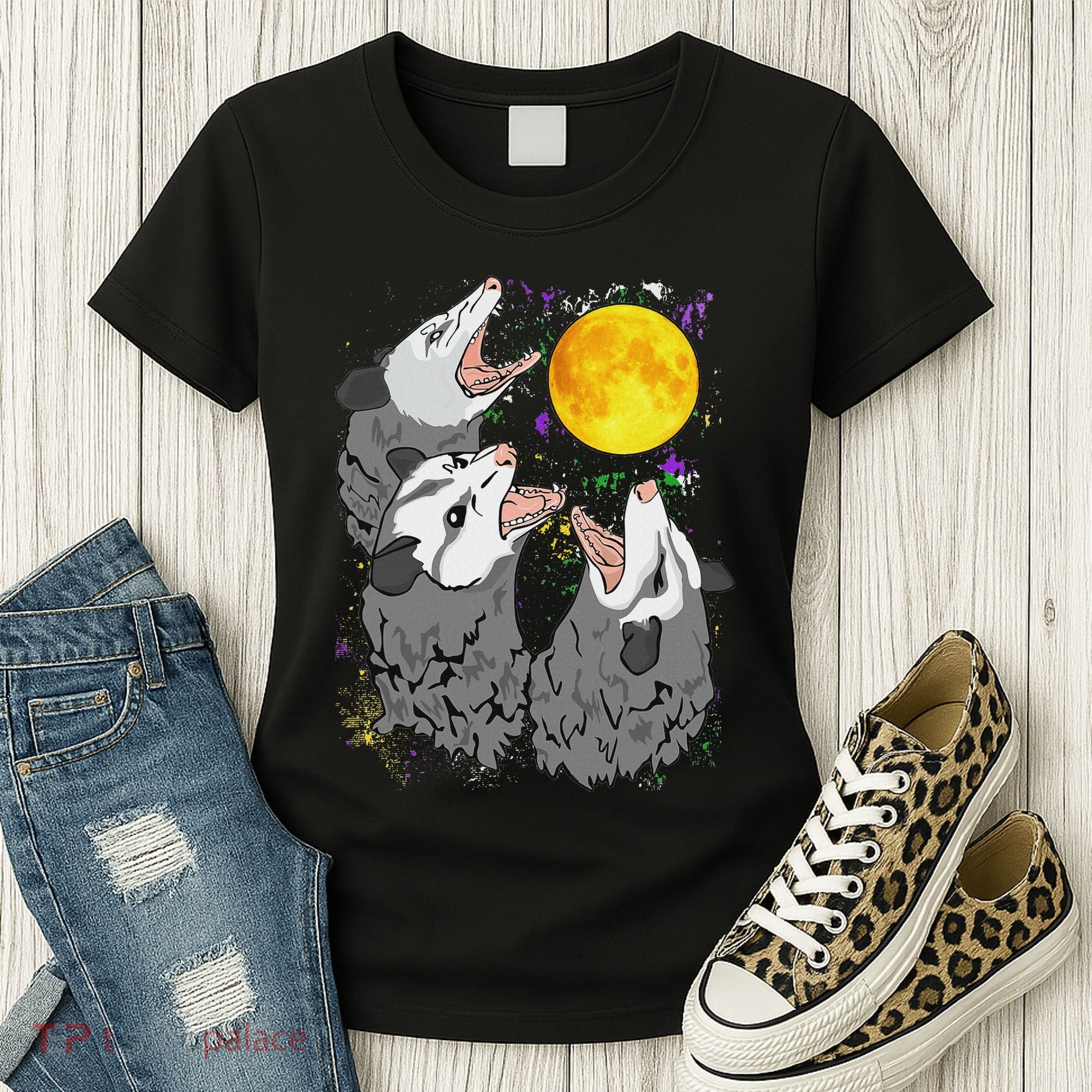 Three Opossum Dead Moon Possum Gifts Costumes Women's T-Shirt
