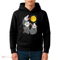 Three Opossum Dead Moon Possum Gifts Costumes Kids Hoodie thumb 4