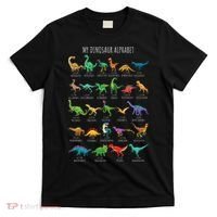 Types Of Dinosaurs Alphabet Az Abc Dino Identification T-Shirt thumb 0