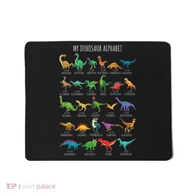 Types Of Dinosaurs Alphabet Az Abc Dino Identification Mousepad