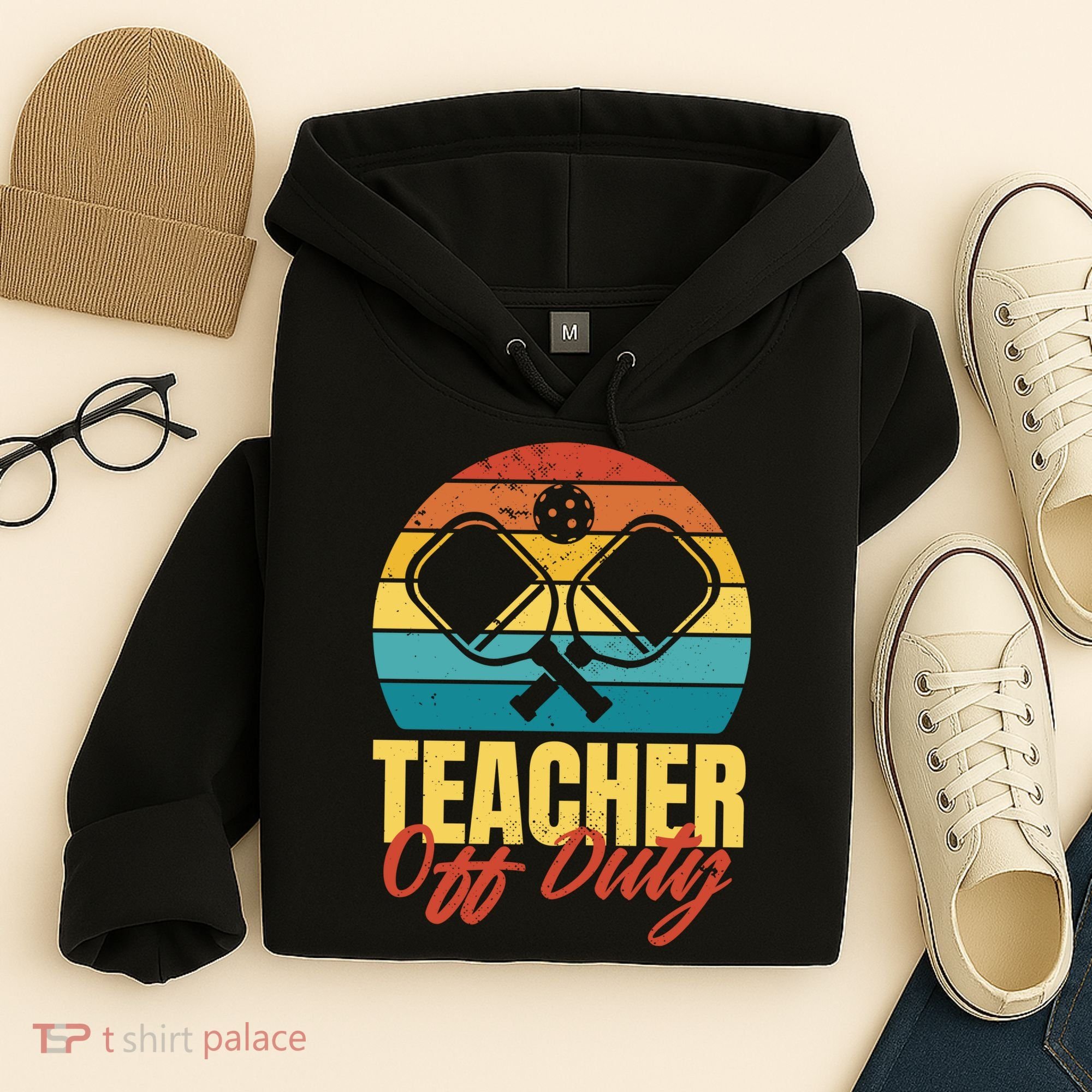 Teacher Off Duty Pickleball Hoodie