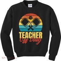 Teacher Off Duty Pickleball Kids Sweatshirt thumb 0