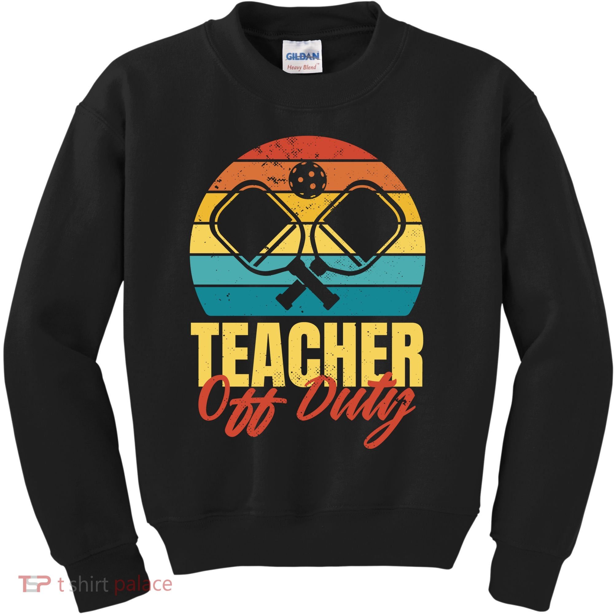 Teacher Off Duty Pickleball Kids Sweatshirt