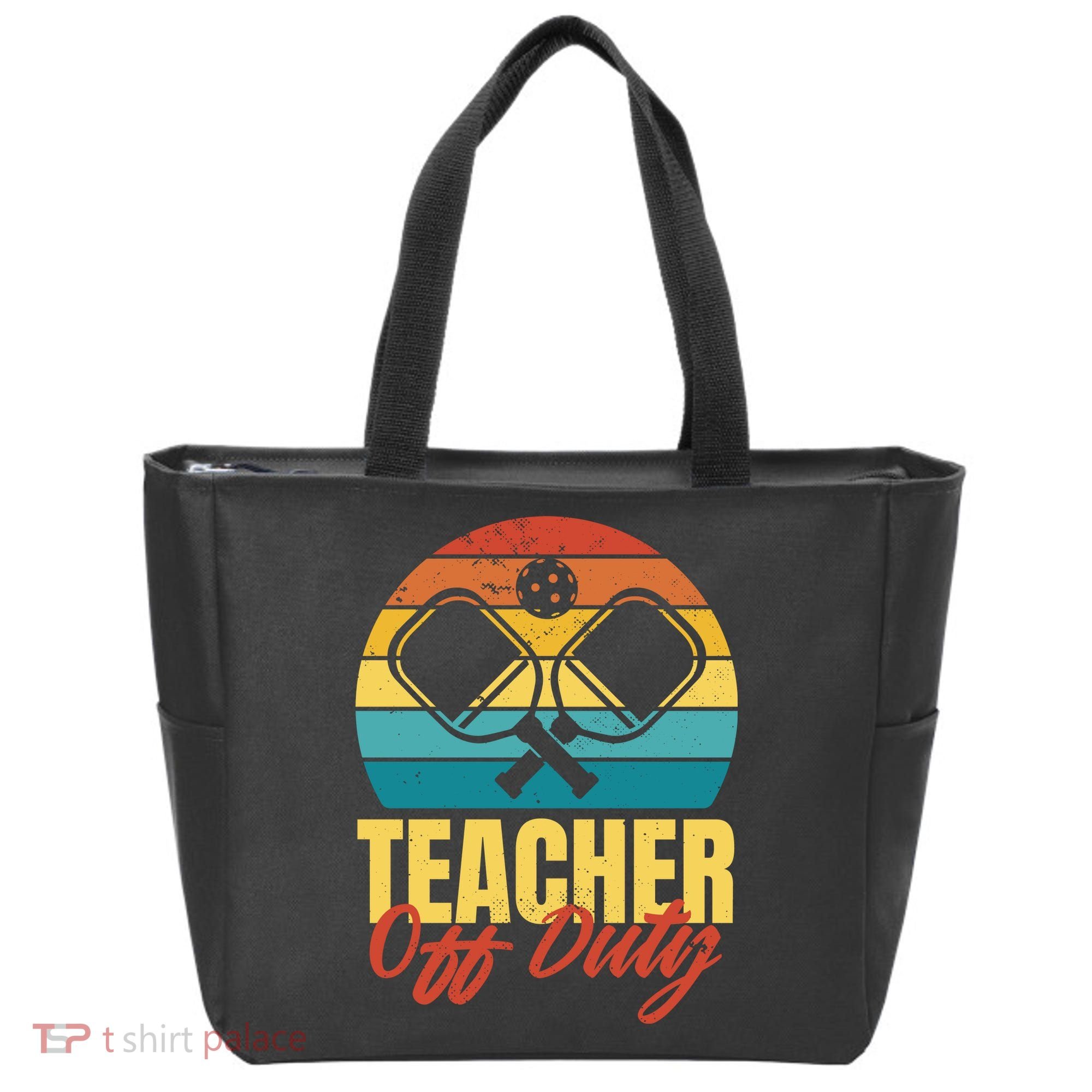 Teacher Off Duty Pickleball Tote Bag