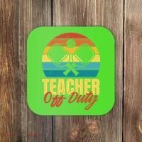 Teacher Off Duty Pickleball Coaster thumb 0