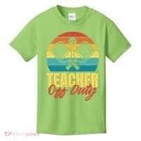 Teacher Off Duty Pickleball Kids T-Shirt thumb 0