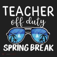 Teacher Off Duty Sunglasses Last Day Vacay Mode Spring Break Cute Gift Beanie thumb 2