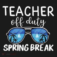 Teacher Off Duty Sunglasses Last Day Vacay Mode Spring Break Cute Gift Women's Hoodie thumb 2