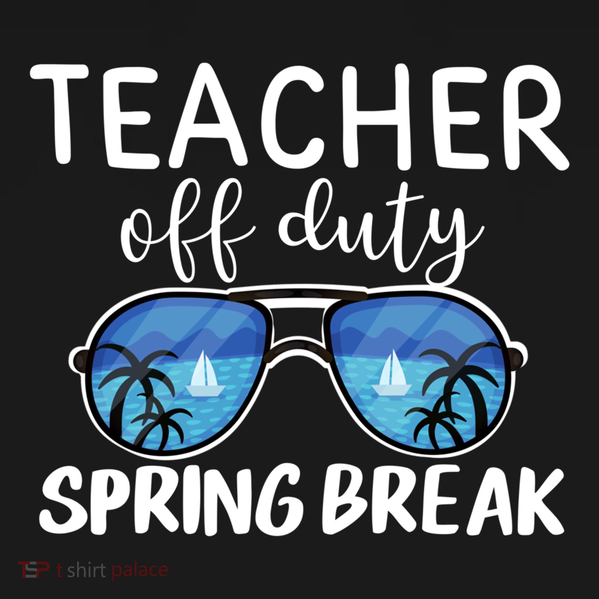 Teacher Off Duty Sunglasses Last Day Vacay Mode Spring Break Cute Gift Women's Hoodie