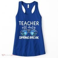 Teacher Off Duty Sunglasses Last Day Vacay Mode Spring Break Cute Gift Women's Tank Top thumb 0