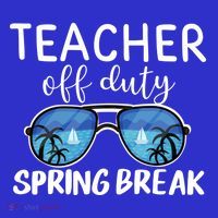 Teacher Off Duty Sunglasses Last Day Vacay Mode Spring Break Cute Gift Women's Tank Top thumb 5