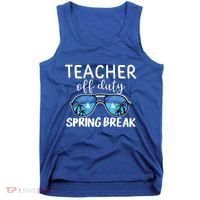 Teacher Off Duty Sunglasses Last Day Vacay Mode Spring Break Cute Gift Tank Top thumb 0
