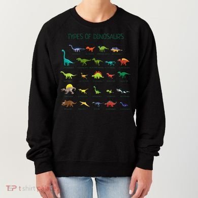 Types Of Dinosaurs Dino Identification Women's Sweatshirt