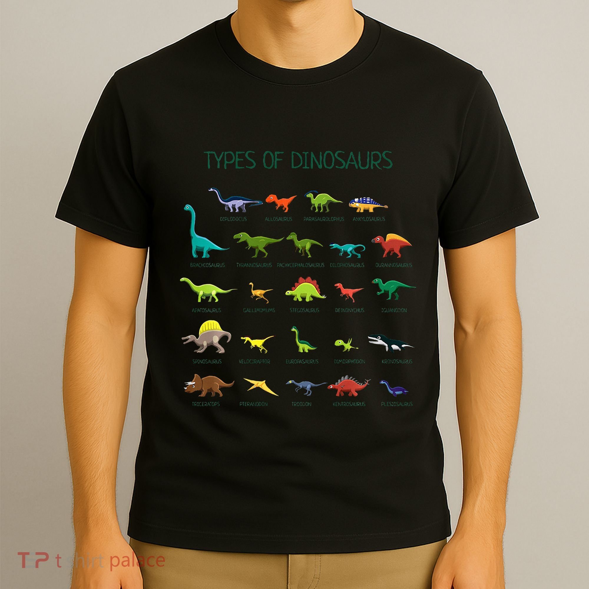 Types Of Dinosaurs Dino Identification T-Shirt