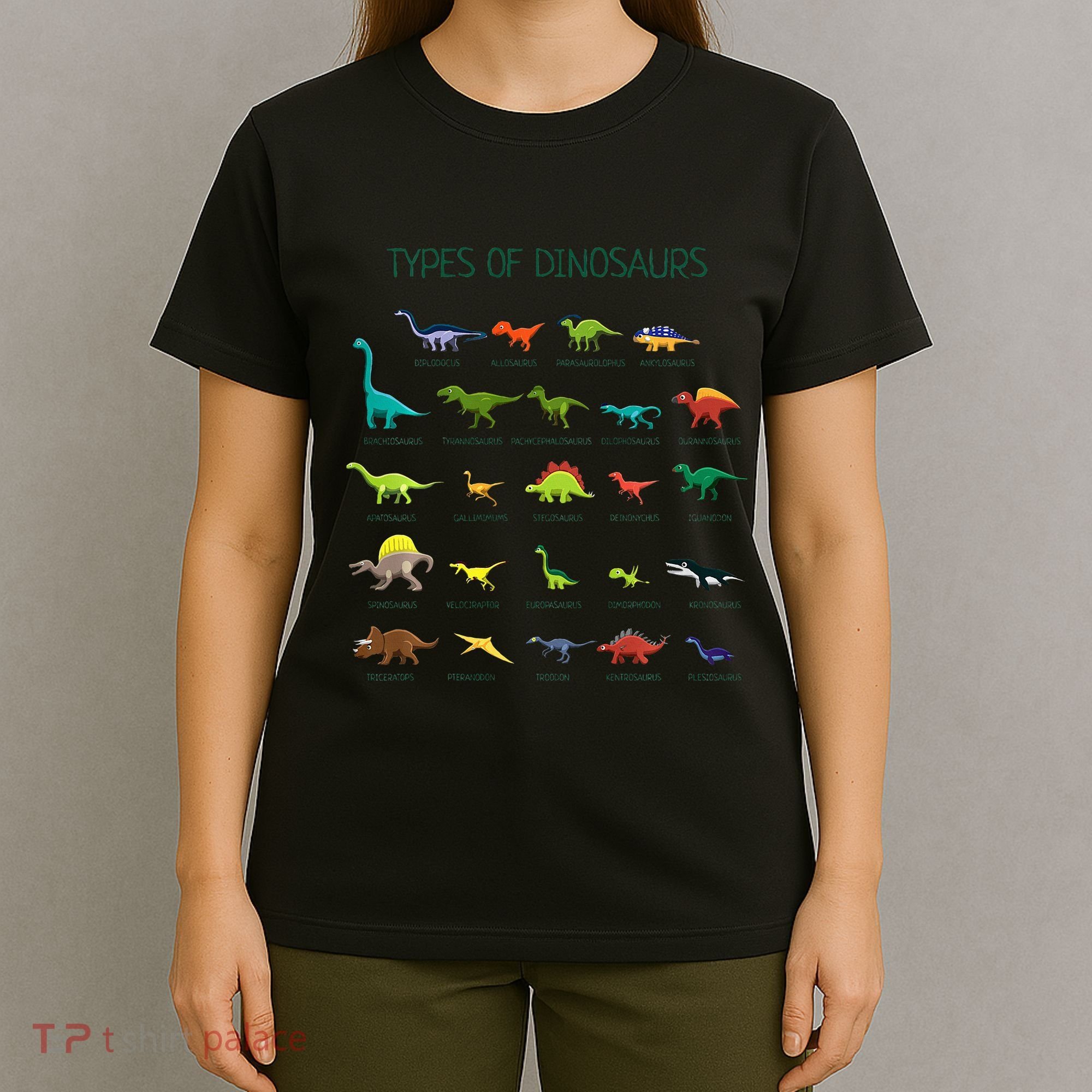 Types Of Dinosaurs Dino Identification T-Shirt