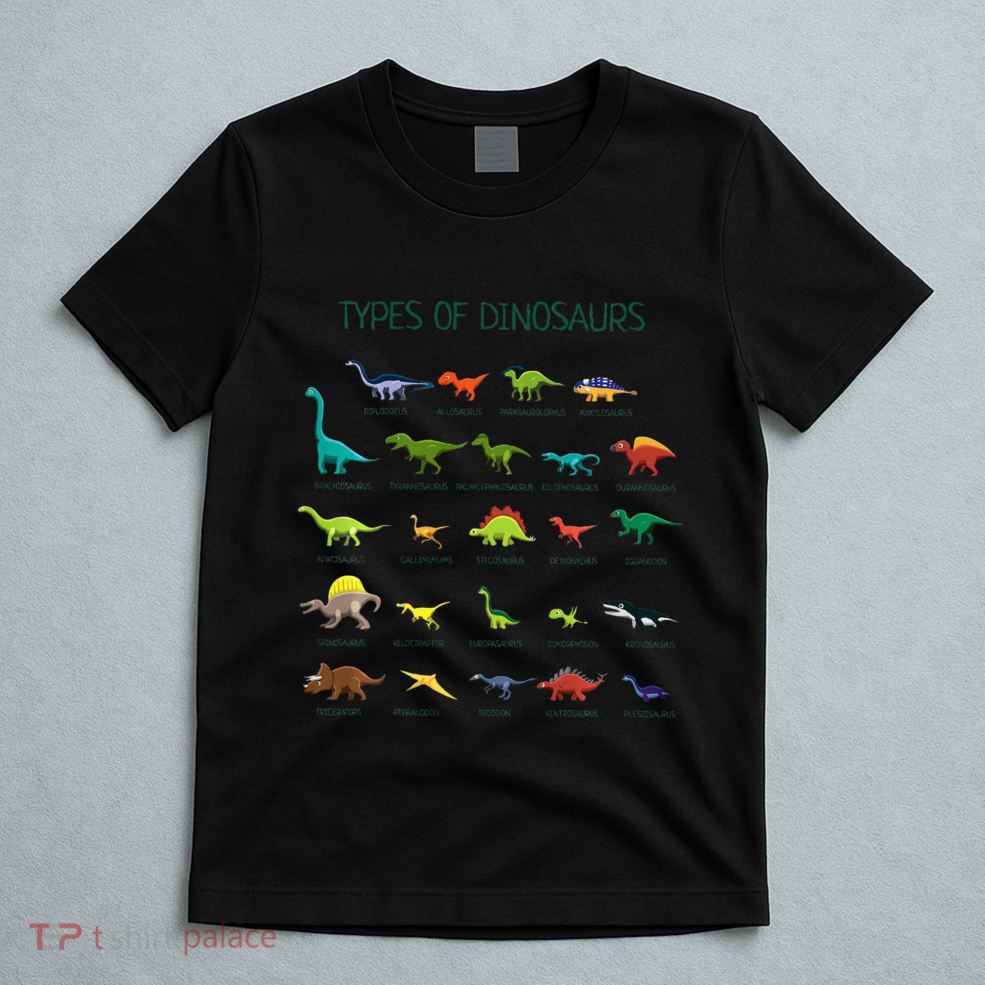 Types Of Dinosaurs Dino Identification T-Shirt