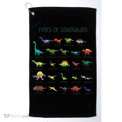 Types Of Dinosaurs Dino Identification Golf Towel