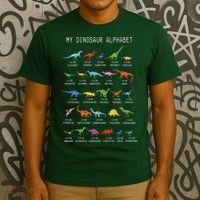 Types Of Dinosaurs Alphabet Dino Identification T-Shirt thumb 3